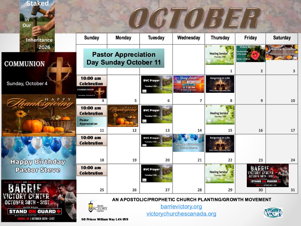October Calendar 2026